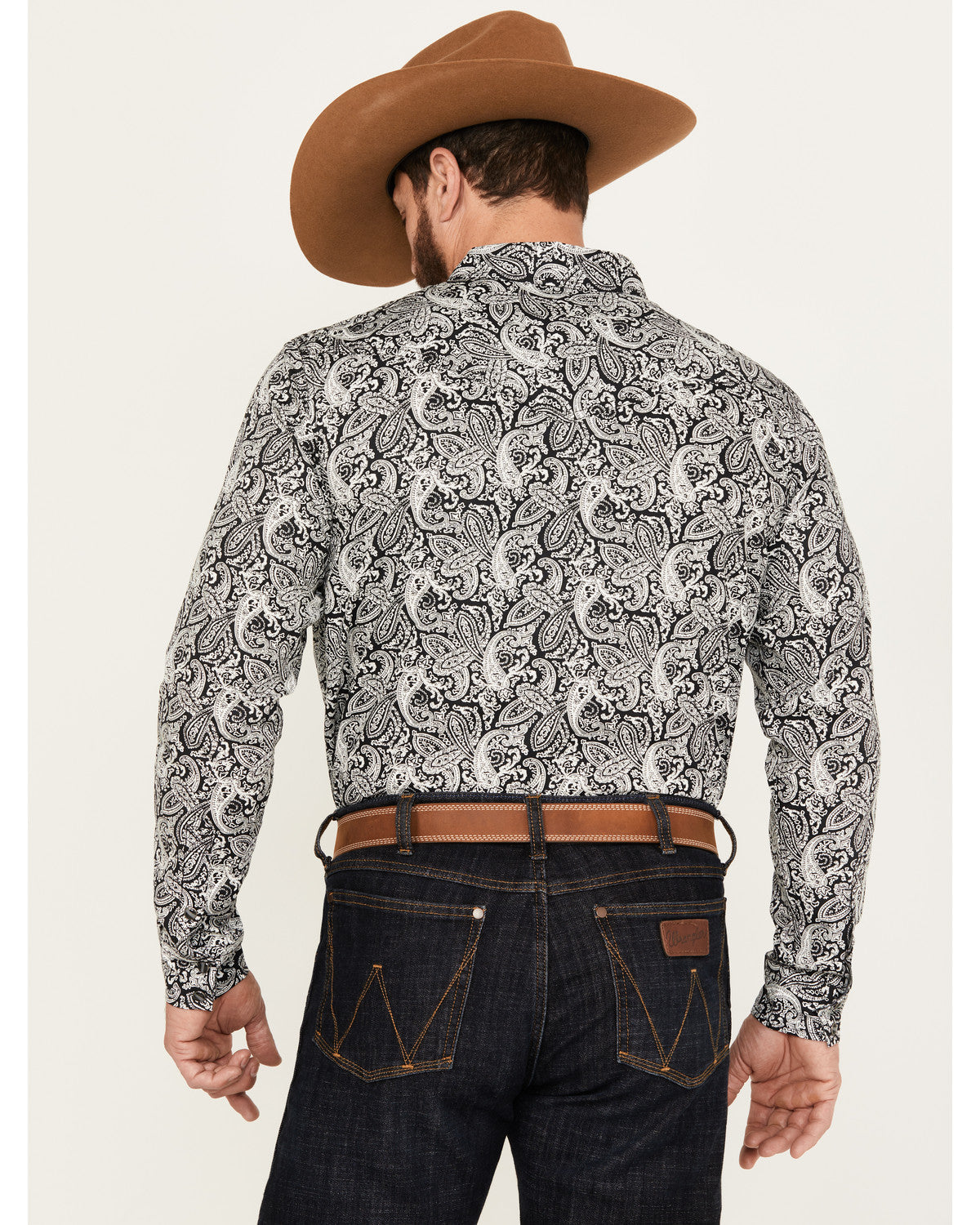 Men's Mamba Paisley Print Long Sleeve Western Snap Shirt -