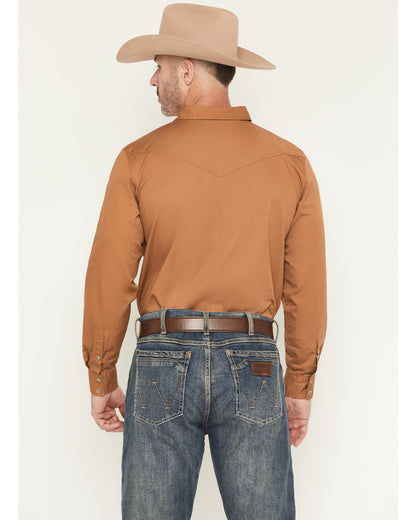 Men's Treadstone Solid Long Sleeve Snap Western Shirt