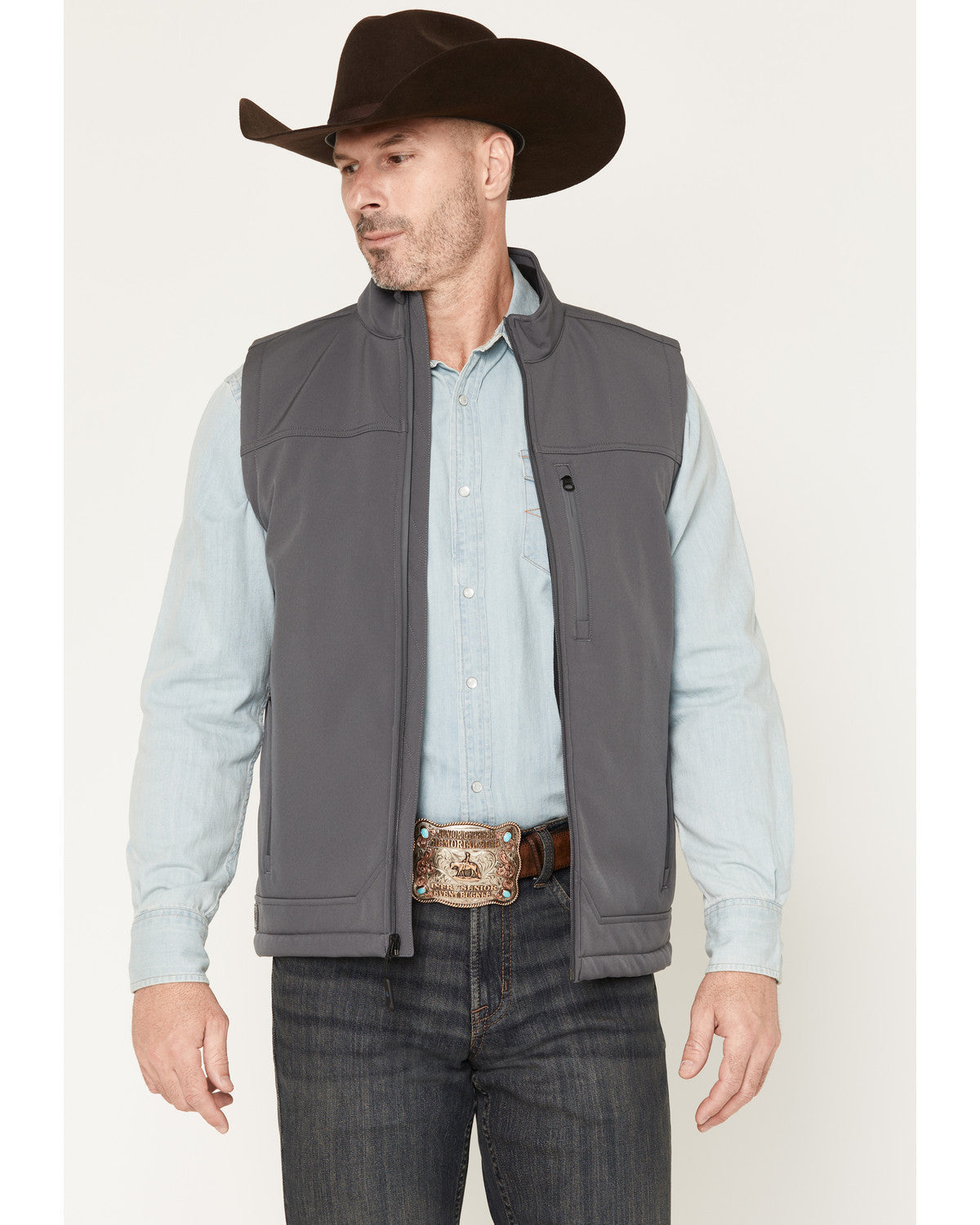Men's Estacado Solid Concealed Carry Softshell Vest - Tall