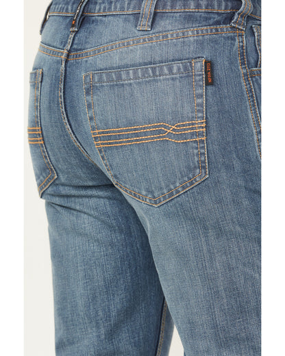 Men's FR Light Wash Equalizer Straight Denim Work Jeans - B