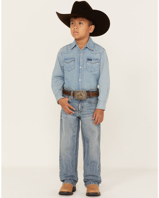 Boys' Hamshackle Light Wash Relaxed Boot Denim Jeans - Size