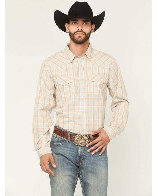 Men's Tanhue Plaid Print Long Sleeve Snap Western Shirt