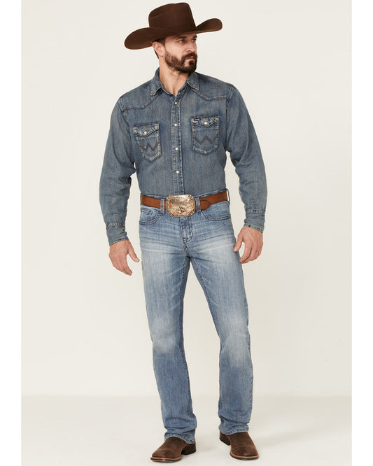 Men's Buckskin Wash Jackson Slim Straight Stretch Denim Jea