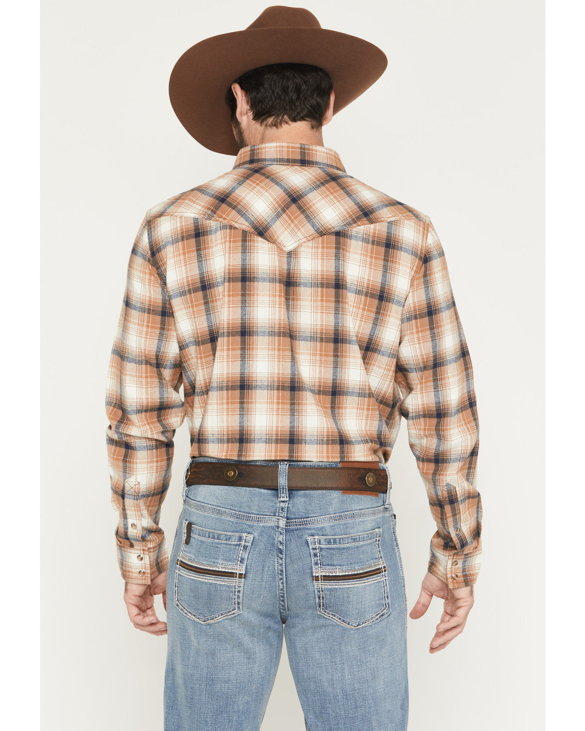 Men's Bravo Plaid Print Long Sleeve Snap Flannel Shirt - Bi