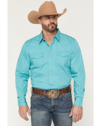Men's Rock Solid Long Sleeve Snap Western Shirt