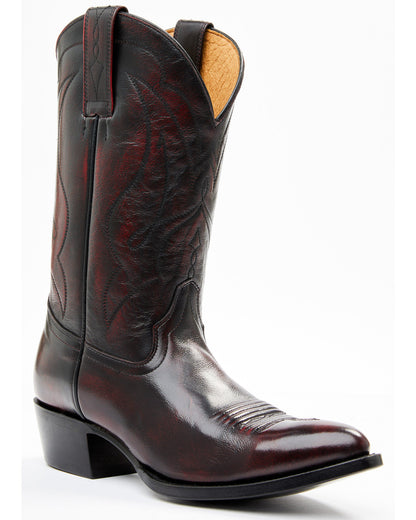 Men's Black Cherry Western Boots - Round Toe